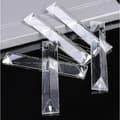 Rektangulær glasslysekrone med prismedråper for belysning 63mm 2 hull_ NN