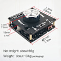 Miniatyrbillede 2 af 2: ZK-1002M 100W+100W Bluetooth-kompatibel 5.0 Effekt Audio Forstærkerkort Stereo AMP Forstærker Hjemmebiograf AUX USB-WELLNGS/NT/