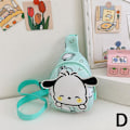Miniatyrbild 10 av 11: Barnväska Koreansk Version Bröstväska Cartoon Söt Messenger Purple One size