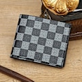Miniatyrbild 1 av 11: PU Läderplånbok För Män Original Myntväska Ungdoms Mode Sömmar Kontrastfärg Plånbok Pojke N5p2 Black onesize