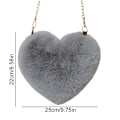 Miniatyrbild 2 av 11: Mjuk Love Axelväska Mode Love Hjärta Form Messenger Bag Söt Vinterväska - Khaki One size