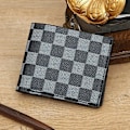 Miniatyrbild 10 av 11: PU Läderplånbok För Män Original Myntväska Ungdoms Mode Sömmar Kontrastfärg Plånbok Pojke N5p2 Black onesize
