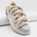 Miniatyrbild 8 av 11: 10 MM RUND SNÖRE SKOBAND FLÄTADE SNEAKER TRÄNINGSSKOR SKOBAND black 160cm