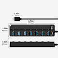 Miniatyrbild 2 av 11: Hub Splitter Extender 7-port Usb3.0 Adapter Höghastighets Splitter Notebook En-till-fyra Extender 3 R1u2
