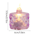 Miniatyrbild 2 av 11: Flameless LED Värmeljus Fladdrande Batteridrivna Juldekorationer L4U6 Transparent One size