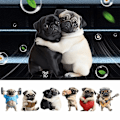 Miniatyrbild 11 av 11: LQQDREX Bedårande Mops Akryl Bil Luftventil Doftspridare, 2D Söt Hunddesign Solid Doft, Mops Luftfräschare Dekorativa Tillbehör, Cu F One size