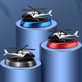 Miniatyrbild 2 av 11: Soldriven Helikopter Luftfräschare Bil Flygplan Doftspridare Ornament♤ Red Gardenia one size
