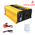 Miniatyrbild 5 av 11: Effektomvandlare 12V till 220V/110V 3000W Ombord Solenergiomvandlare Effekt S6 R8D9 Q9X6 yellowA 220V