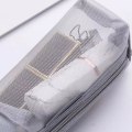 Miniatyrbild 8 av 11: Bärbar fyrkantig mesh PoMesh sminkväska med dragkedja M grey 11*7*5cm