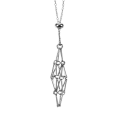 Miniatyrbild 4 av 11: Crystal Stone Holder Halsband Crystal Pendant Hållare Justerbar Silver S
