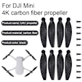 Miniatyrbild 3 av 11: Kolfiber Lågbrus Propellrar för DJI Mini 4K/Mini 2 SE/Mini 2/Mini SE Tillbehör, Ersättningsblad Propellerdelar 8pcs for DJI Mini 4K