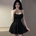 Miniatyrbild 11 av 11: Pyjamasstrumpa Sexig Genomskinlig Nattklänning Söt Kvinna Rygglös Black One size