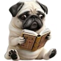 Miniatyrbild 10 av 11: LQQDREX Bedårande Mops Akryl Bil Luftventil Doftspridare, 2D Söt Hunddesign Solid Doft, Mops Luftfräschare Dekorativa Tillbehör, Cu F One size