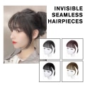 Miniatyrbild 3 av 11: Invisible Seamless Hairpieces Mode Air Bangs Peruk Hårförlängning Natural black one size