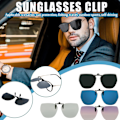 Miniatyrbild 2 av 11: Polariserade Clip On Flip Style Solglasögon UV400 Körning Fiske Cy brown One-size