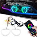 Miniatyrbild 2 av 11: Rgb Färgglada Kärlek Led Modifierade Bilstrålkastare Kärlek Dekorativ App Mobil Bluetooth Bländare C4n8