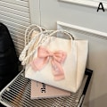 Miniatyrbild 5 av 11: Vacker Klassisk Stor Rosett Axelväska Rosett Axelväska PU Mode Ny E2 Pink One size