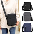 Miniatyrbild 3 av 11: Liten axelremsväska Nylon Multi Pocket Portabel pojkväska C1T4 Black One size