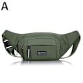 Miniatyrbild 8 av 11: Multifunktionell Nylon Justerbar Midjeväsk Sling Bröstväska Shoul Black One size