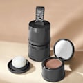 Miniatyrbild 8 av 11: Hårlinjefyllande Skuggpuder Vattentätt Panna Täckande Concealer Puder Flintskalligt Hår Vitt F1K6 pure black 4.5g