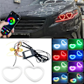Miniatyrbild 3 av 11: Rgb Färgglada Kärlek Led Modifierade Bilstrålkastare Kärlek Dekorativ App Mobil Bluetooth Bländare C4n8