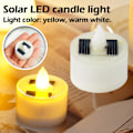 Miniatyrbild 2 av 11: 1/5/10 st solcells LED-värmeljus solcellslampa trädgårdsdekoration yellow One-size