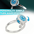 Miniatyrbild 3 av 11: Silver Retro Ring Ångestlindringsring Justerbar Roterande G.V5 Ring Fidget X9S2