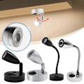 Miniatyrbild 11 av 11: RV Läslampor Interiör Armatur 12V LED med USB Ljus P Läsningsport RV F9P7 Silver A 3200K