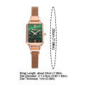 Miniatyrbild 10 av 11: INS Wind Sen-serien Peacock Green Small Square Watch Art Small F Green One size