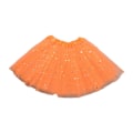 Miniatyrbild 1 av 11: Glitter Barn Mesh Kjol Flickors Dansuppvisning Halv Kjol M5Y7 Kropp L4L5 orange 1pcs