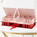 Miniatyrbild 8 av 11: Mors dag blomlåda Tom blomsterpresentförpackning Numerisk bokstav Vikbar förpackning P4T1 Pink Opening