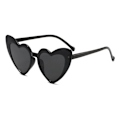 Miniatyrbild 1 av 11: Kärlek Hjärta Solglasögon Kvinnor Mode Oversize Shades Solskyddsglasögon Sommarresa M4r3 Black One size