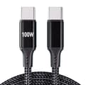 Miniatyrbilde 1 av 8: PD100W Ladekabel USB C til Type C Hurtigladekabel Nylonledning