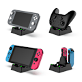 Miniatyrbild 2 av 10: Laddningsdocka för Switch/Lite/Joy-Con/ PRO Compact Charger Stand Station med LED-indikator och typ C laddningskabel