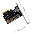 Miniatyrbild 7 av 7: PCIE 1 till 4 gruvkontakter PCIE 4X till 4 USB3.0 PCIE för Express x16 Riser Expansion Card PCI för Express Multiplier 1