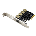 Miniatyrbild 2 av 7: PCIE 1 till 4 gruvkontakter PCIE 4X till 4 USB3.0 PCIE för Express x16 Riser Expansion Card PCI för Express Multiplier 1