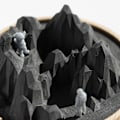 Miniatyrbild 7 av 11: Bergsform kiselgur Dofter Diffuser Skrivbord Badrumsbänk Bordsdekoration för hem Festprydnad nyår White
