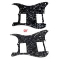3-lagers Svart Plektrumskydd för Gitarr, Passar Fender Strat 2 HH Humbucker