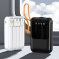 Miniatyrbild 10 av 11: DIY Power Bank Case 3x18650 Batterihållare Box Digital Display Skärm LED Ficklampa Funktion Typ C/Micro Output White
