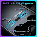 Miniatyrbillede 8 af 11: USB Hub 27W Dataoverførselsadapter Dockingstation til Bil 3/Y Midterkonsol