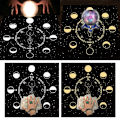 Miniatyrbild 2 av 11: Fyrkantig form Pendel spådom Altare Bordsduk Brädspel Tarot Pad Rune Duk Astrologi Oracles Brädspelsmatta B60