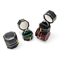 Miniatyrbild 6 av 11: PU Läder Ring Box Lyx Smycken Ring Boxar Smycken Förvaring för Case för Förlovning Förlovning Bröllop Bröllopsdag Red