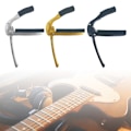 Miniatyrbild 2 av 11: Metallgitarr Capo Lätt att använda Lämplig för 6-strängad akustisk klassisk elektrisk gitarr Capo Clip Gitarrtillbehör Black