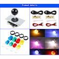Miniatyrbild 5 av 11: 2-spelares joystick-spelsatser med 20 LED-arkadknappar DIY Arcade Kit Zero Delay USB Encoder till PC-spel för vuxna A