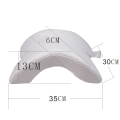 Miniatyrbild 3 av 11: Memory Foam Kudde Tunnel Slow Rebound Tryck Kudde Arm Kudde Sked Kudde Båd Nack Cervikal kudde för resor