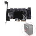 Miniatyrbild 3 av 8: Mining Riser 10 portar PCIE SATA Card PCI för Express SATA 3.0 Controller PCIE till SATA3 expansionskort PCI E X4 X1 6Gbps X1
