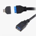 Miniatyrbild 8 av 9: USB 3.0 19Pin 20Pin till USB C Header Adapter, Vertikal TypeE Konvertering