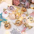 Miniatyrbild 4 av 10: Christmas Ball Tree Topper Star 73st/kartong Färgglada julgranshängande prydnader för semesterbröllopshem 4