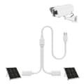 Miniatyrbillede 4 af 8: Dobbelt solpanel opladningskabel Type C splitter understøtter OTG 480 Mbps data black