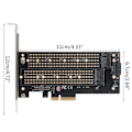 Miniatyrbild 11 av 11: M.2 NVME till PCI-E 3.0 X4 expansionskort PCIE till M.2 Adapter Sata Internt gränssnitt PCI-E 3.0 X4 till SATA för PC